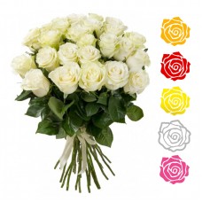 25 роз (50 см), цвет в ассортименте